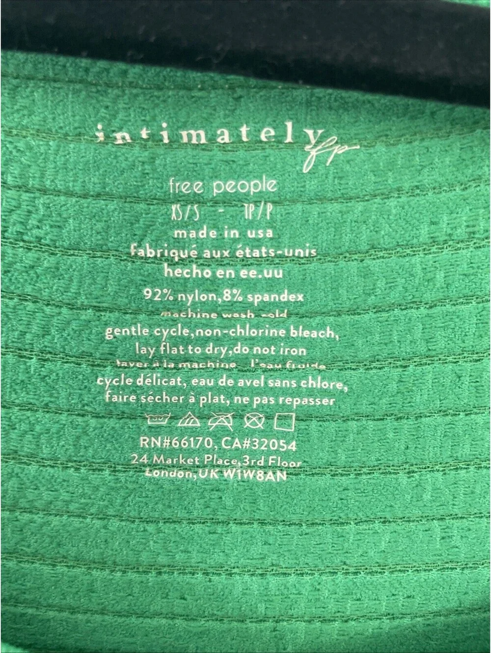 Free People Intimately   so many likes long sleeve top dark green size XS/S New